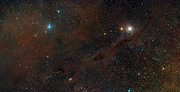 Bild tagen i synligt ljus av delar av molekylmolnet i Oxen, från Digitized sky survey