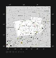 A Nebulosa do Lápis na constelação austral da Vela