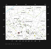 Alpha Centauri i stjernebilledet Centaurus (Kentauren)