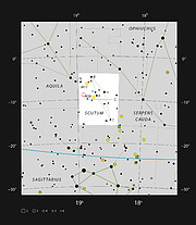 A nebulosa planetária IC 1295 na constelação do Escudo de Sobieski