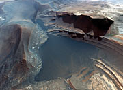 Screenshot from IMAX® 3D movie Hidden Universe showing the surface of Mars