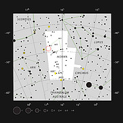 Die Position des Monster-Protosterns im Sternbild Norma