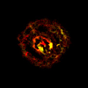 Veduta del gas molecolare nel centro di NGC 1433 ottenuta da ALMA