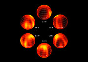 Aus Beobachtungen mit dem VLT rekonstruierte Oberflächenkarte von Luhman 16B (beschriftet)