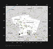 A região de formação estelar Gum 41 na constelação do Centauro