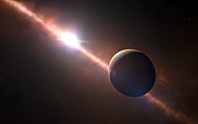 Kunstners forestilling af  exoplanet Beta Pictoris b