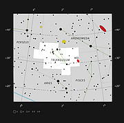 Messier 33 in the northern constellation of Triangulum