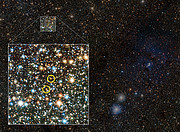 VISTA beobachtet den Trifidnebel und findet versteckte veränderliche Sterne (extra kenntlich gemacht)