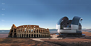 The E-ELT compared to the Colosseum in Rome, Italy
