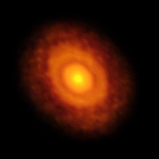 ALMA-Aufnahme der protoplanetaren Scheibe um V883 Orionis