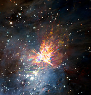 O ALMA observa uma explosão estelar em Orion