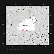 The star U Ant in the constellation of Antlia (The Air Pump)