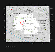 HR 8799 in het sterrenbeeld Pegasus