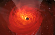 Simulazione di un buco nero supermassiccio