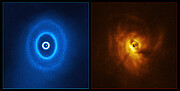 ALMA and SPHERE view of GW Orionis (side-by-side)