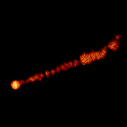 Mit ALMA erzeugtes Bild von M87 im polarisierten Licht