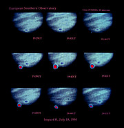 Bilder des Einschlags von Shoemaker-Levi 9 auf Jupiter