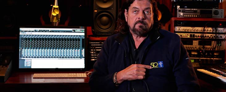 Screenshot of Alan Parsons in an ESO 50th anniversary congratulatory video compilation