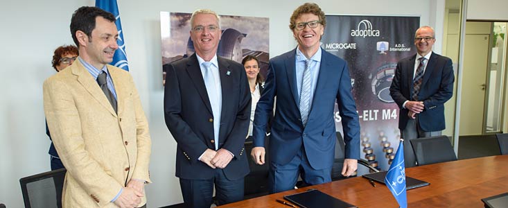 Contract signed for final design and construction of largest adaptive mirror unit in the world