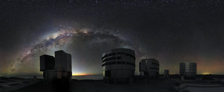 Night-time image from the Paranal webcam