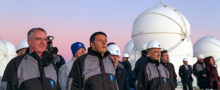 O Primeiro Ministro italiano visita o Observatório do Paranal do ESO