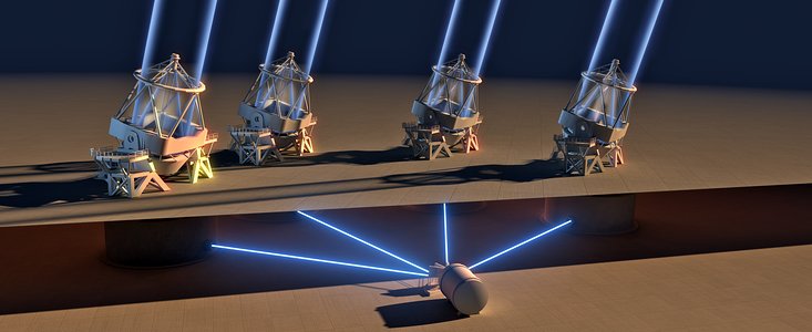 ESPRESSO instrument achieves first light with all four Unit Telescopes