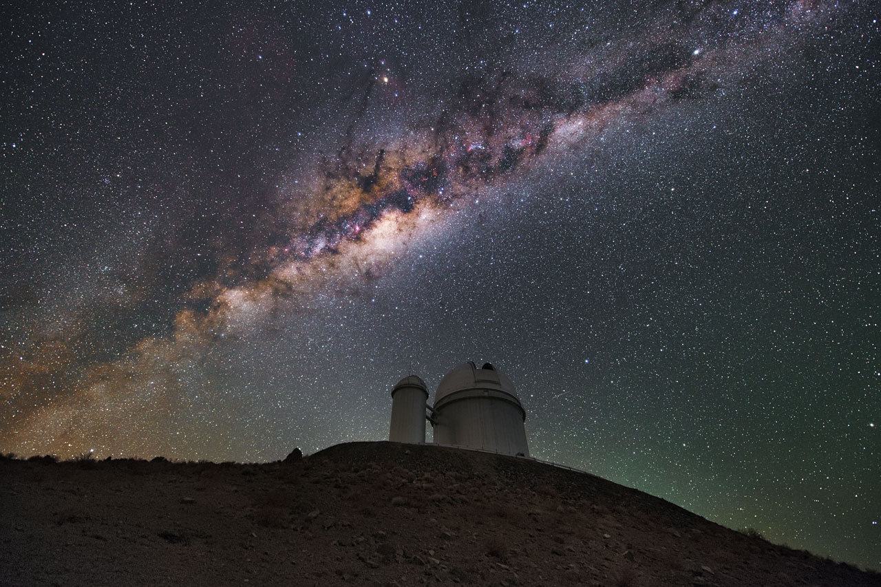 The ESO 3.6-metre telescope and the Milky Way