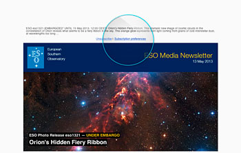 Start Receiving The ESO Media Newsletter in your Language