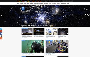 ESO-Webseiten in neuem Design