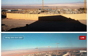 Live-Webcams von der Baustelle der ALMA-Residencia
