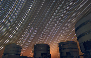 Mounted image 201: Trailing stars above Paranal