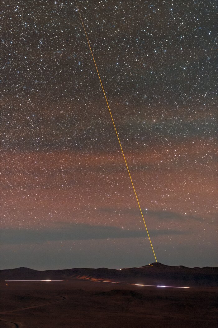VLT Laser Guide Star joins the night sky