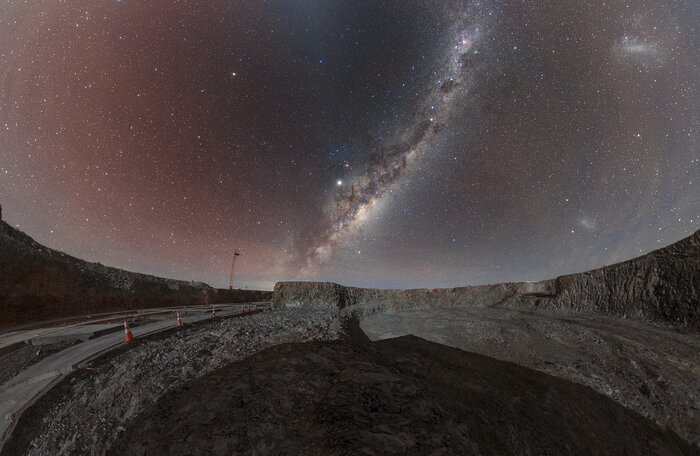 Milky Way above the Armazones crater