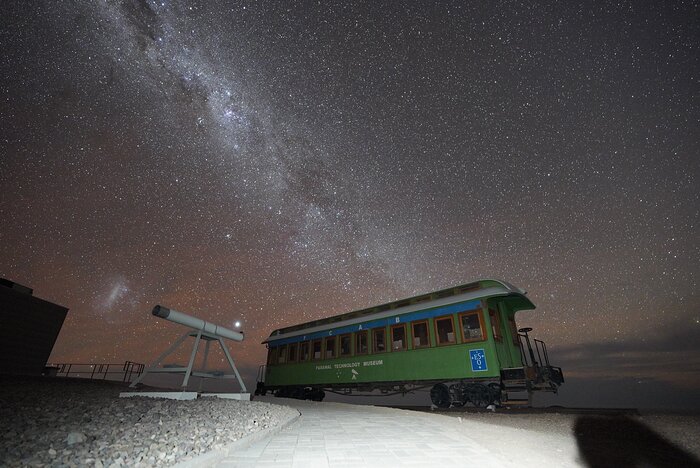 Starry sky over Paranal as seen from Paranal’s Visitor Center