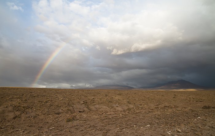 Rainbow over the ALMA site