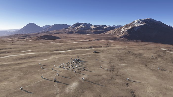 The future ALMA array on Chajnantor (artist’s rendering)