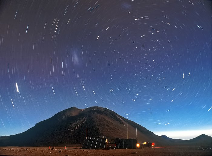 Swirling stars above ALMA's home