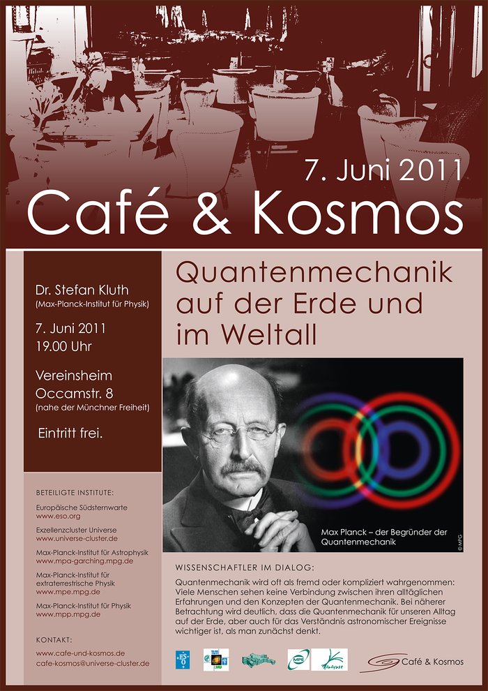 Café & Kosmos 7 June 2011: Quantum mechanics, on Earth and in space
