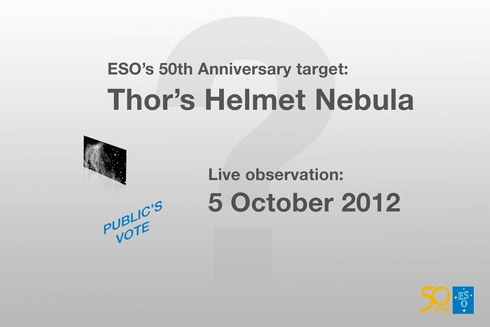 Ganador del concurso para celebrar el aniversario de ESO “Elige qué observará el VLT”- La nebulosa del Casco de Thor