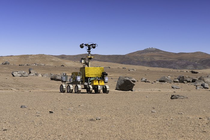 Test eines Mars-Rovers in der Nähe des Paranal-Observatoriums