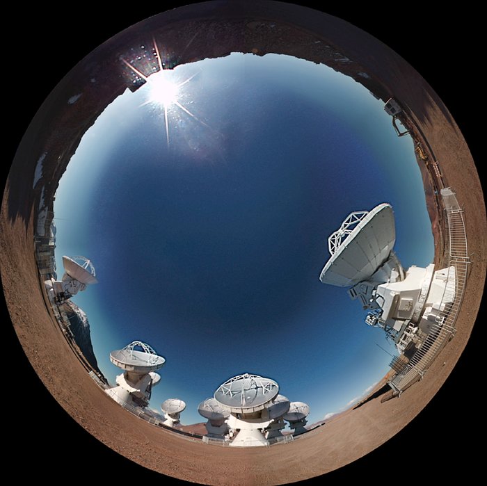 ALMA in einem Screenshot aus der Planetariumsshow „Le Navigateur du Ciel” 