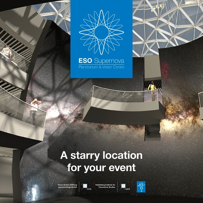 Capa da brochura de eventos do Planetário & Centro de Visitantes Supernova do ESO