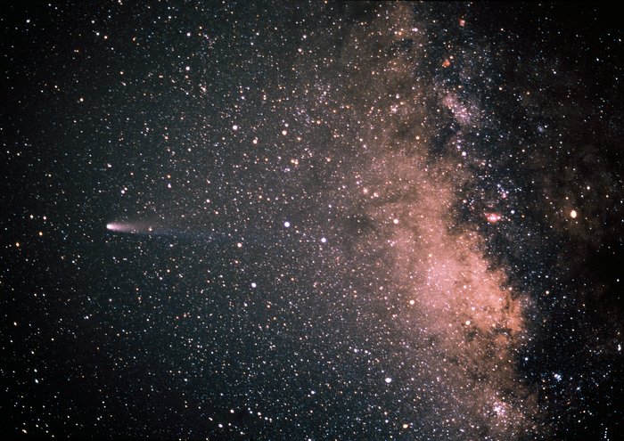 Comet Halley and the Milky Way