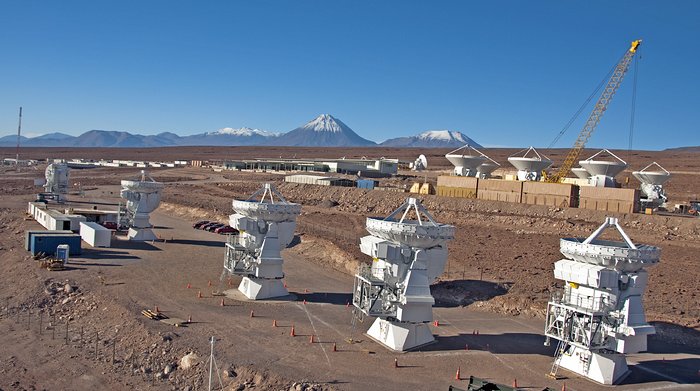 Japanese ALMA antennas at the OSF