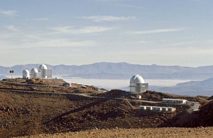 A view of La Silla Observatory in the 70s