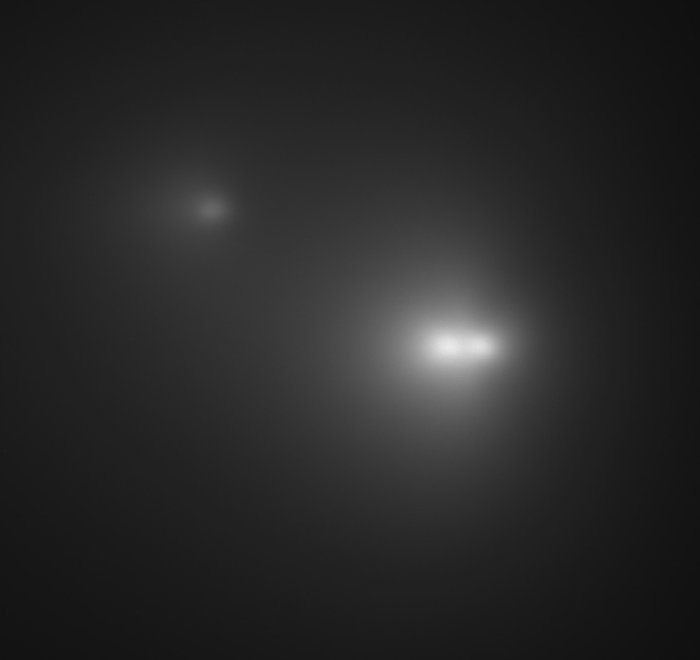 Three nuclei of comet LINEAR