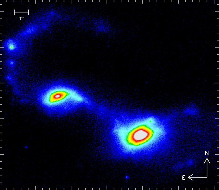 La fusión ultra luminosa IRAS 06035-7102 (NACO-Estrella Guía Láser/VLT)