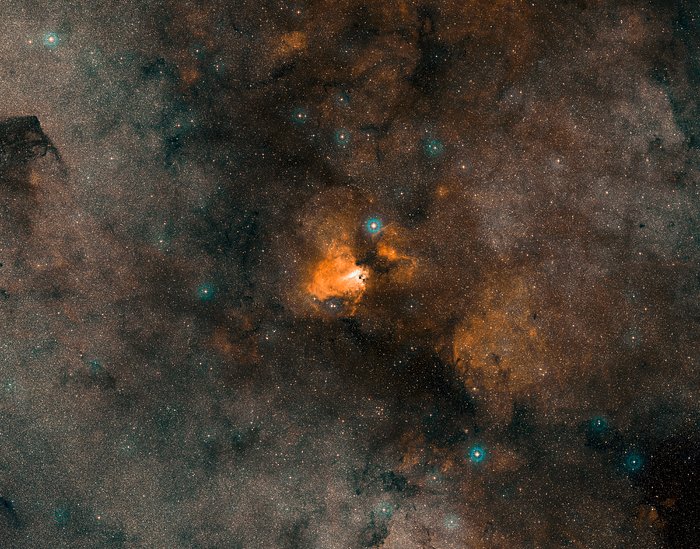 Immagine DSS della Nebulosa Omega (M 17)