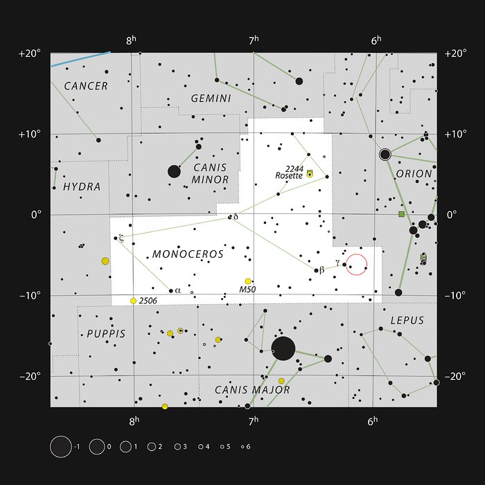 Formación estelar en la constelación de Monoceros