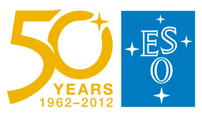 El logotipo del 50 aniversario de ESO
